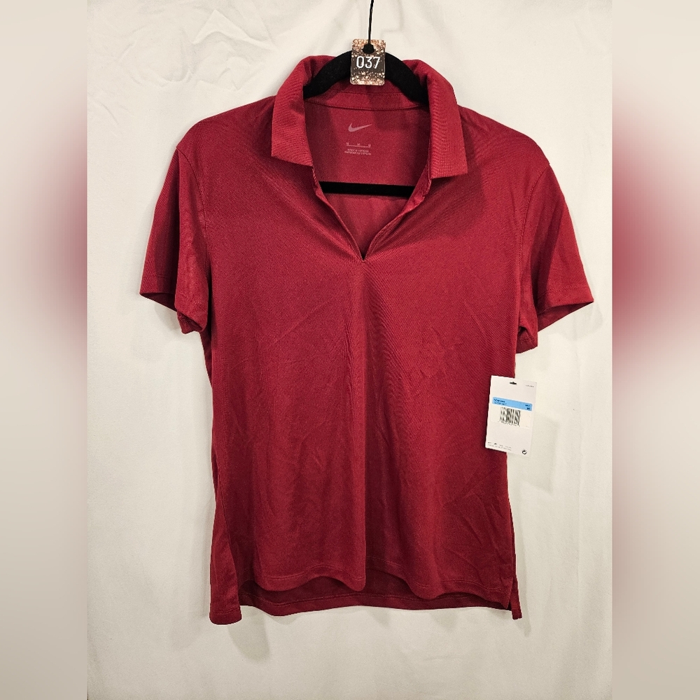 037 NWTs Red Nike Polo Size Medium